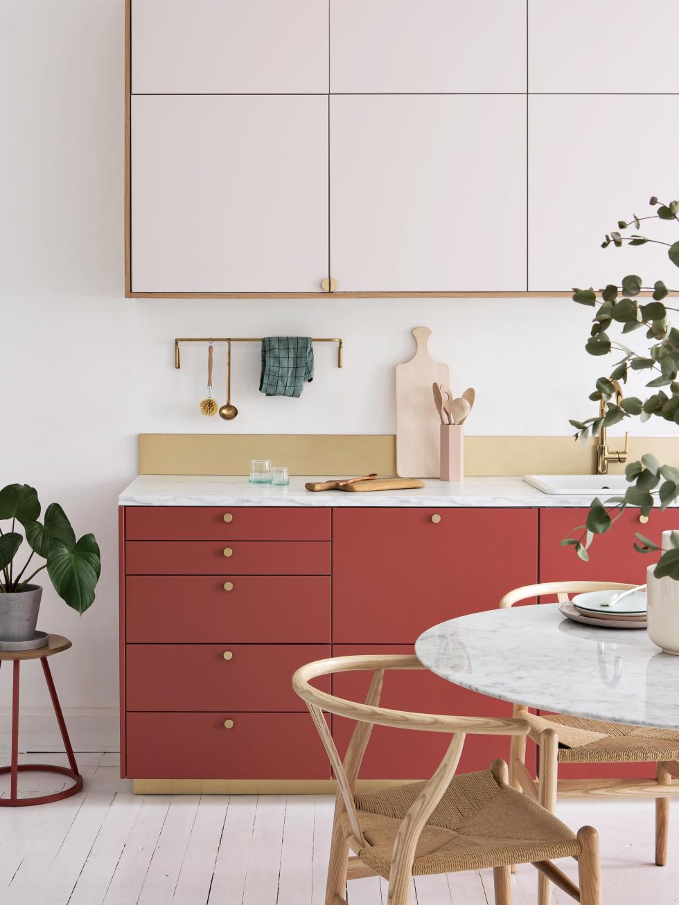 Cuisine terra crédence laiton