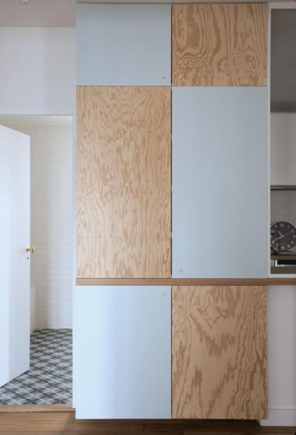 Dressing bimatière bois bleu ciel