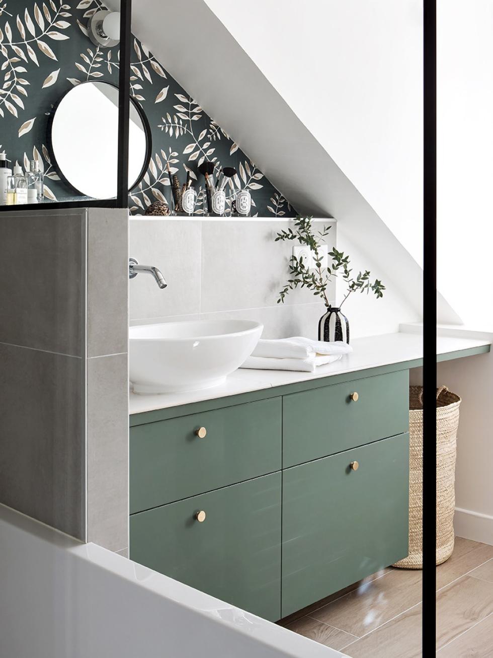 Salle de bain Vert de gris