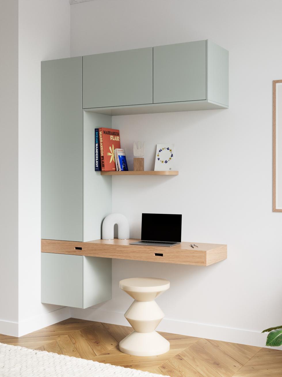 Bureau amandier grisé