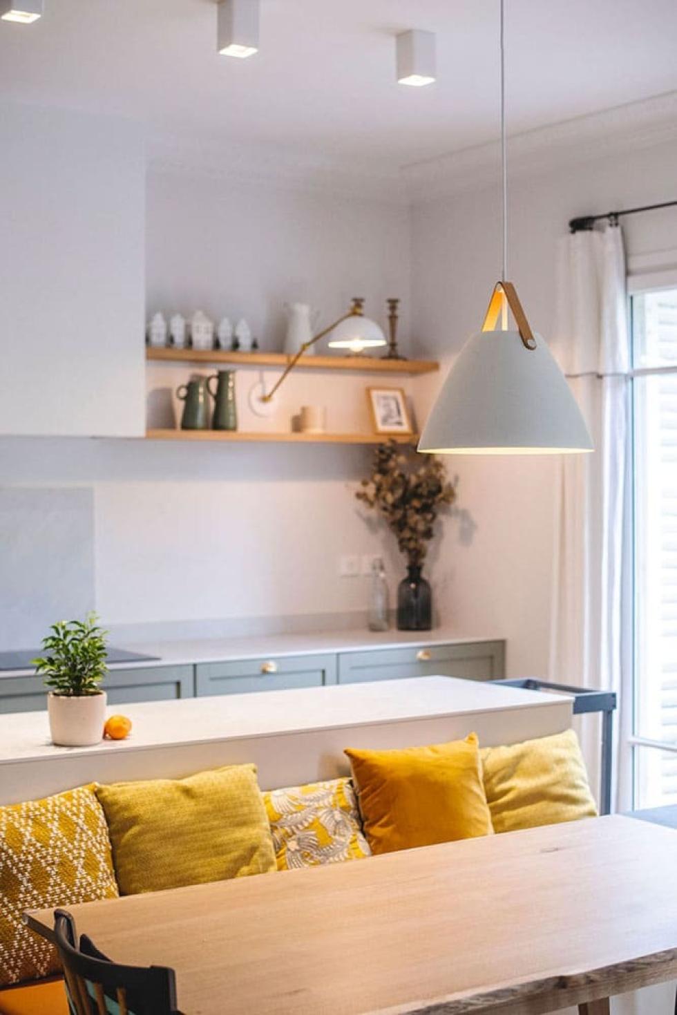 Cuisine chaker banquette ilot central