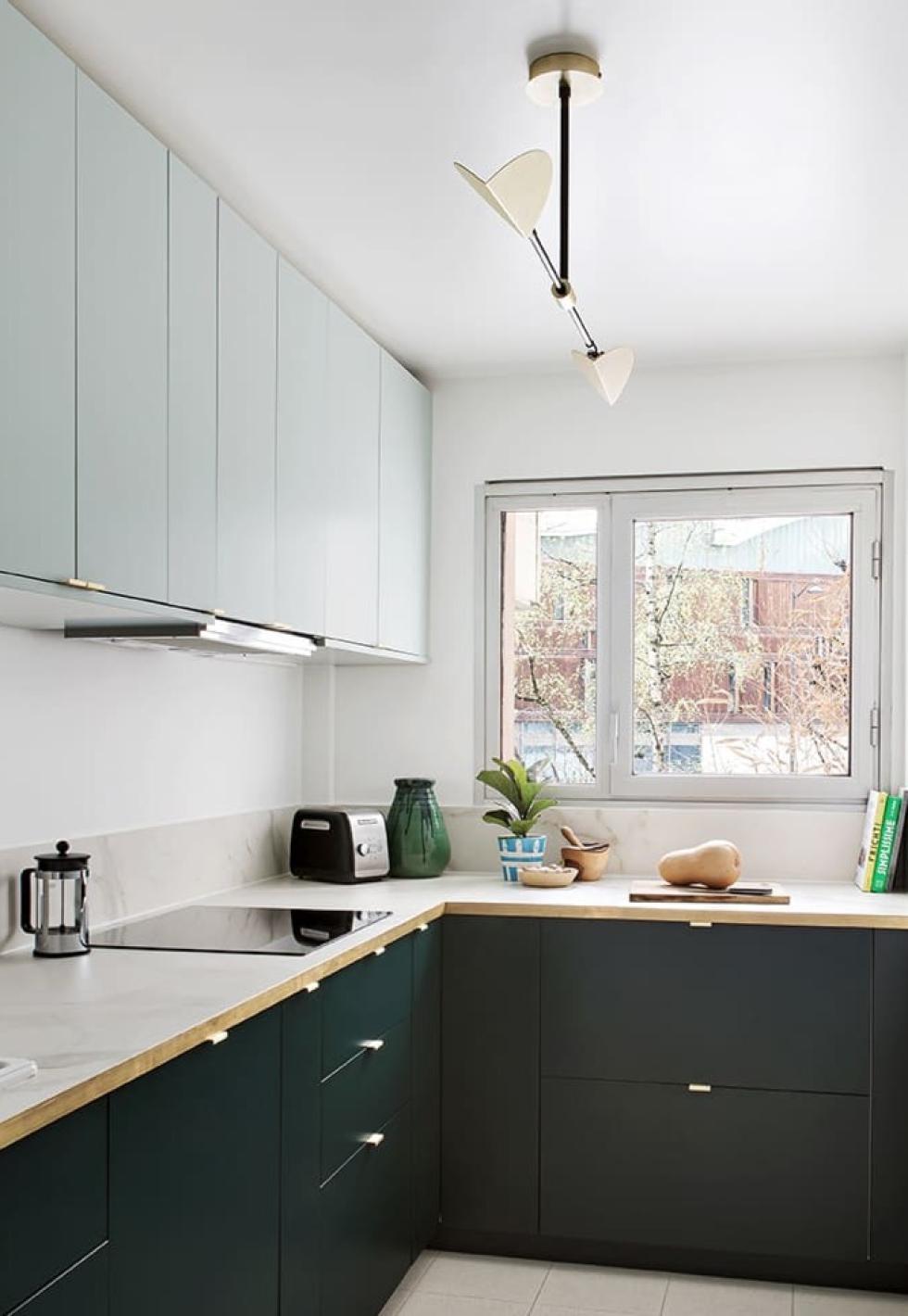 Kitchen in Green 02 - Sombre forest & Green 01 - Amandier grisé