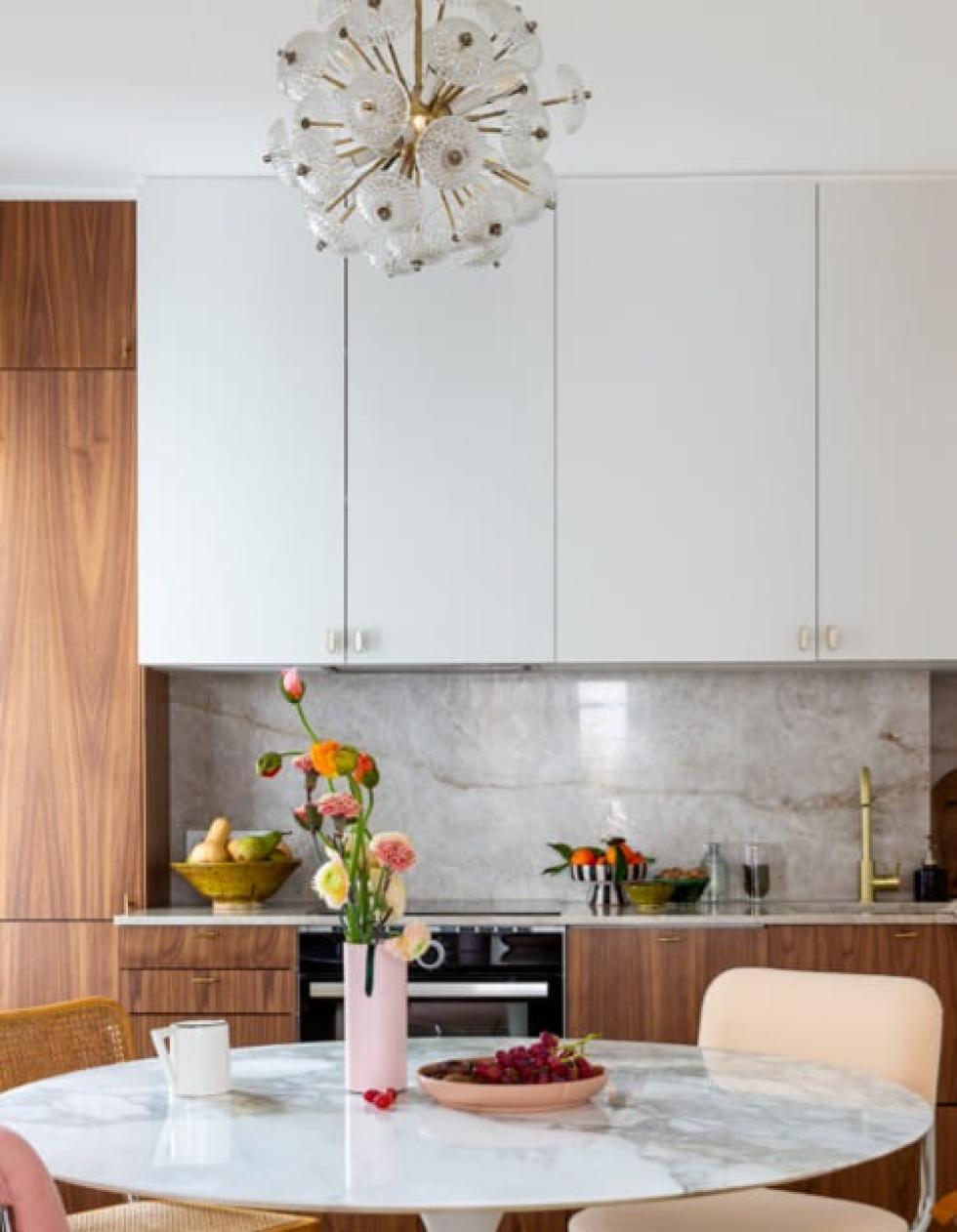 Kitchen in Walnut & Grey 01 - Gris nuage