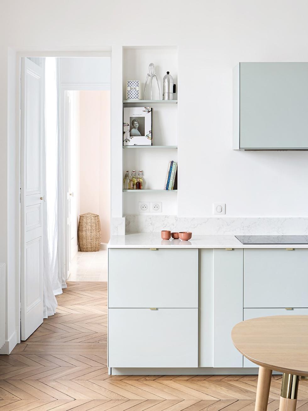 Kitchen in Green 01 - Amandier grisé