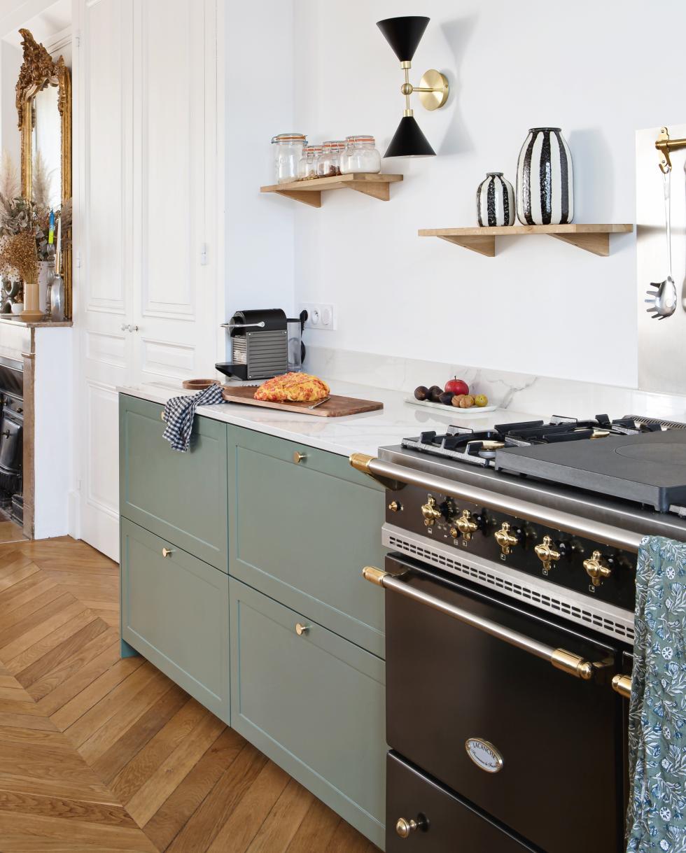 Shaker-kitchen in Green 03 - Vert de gris