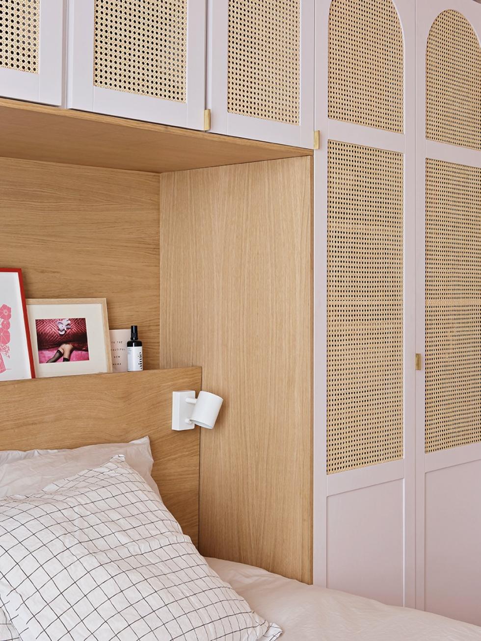 Dressing tête de lit beige rose