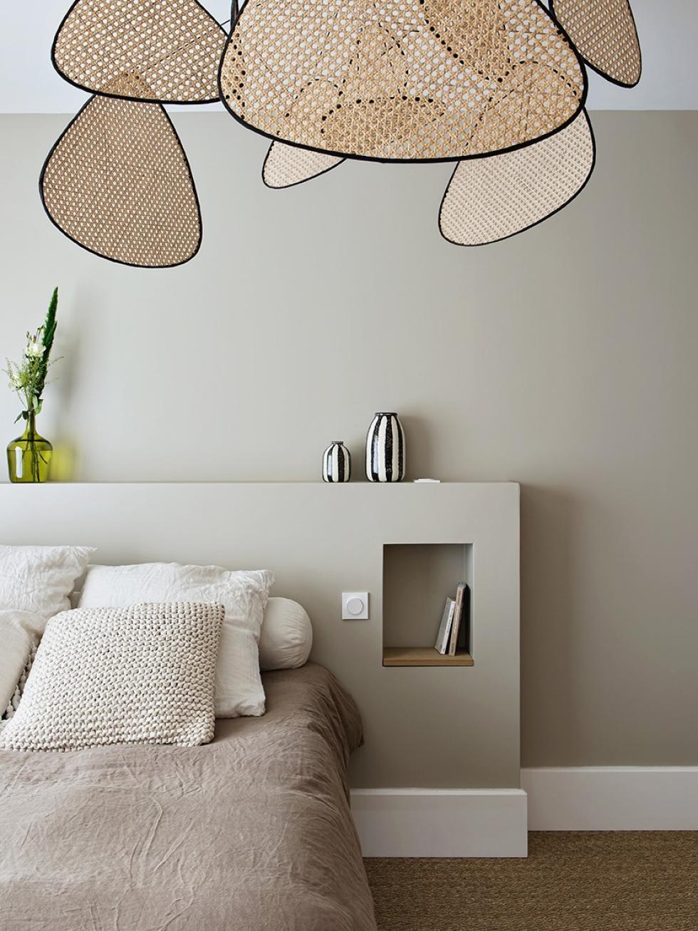 Chambre parentale grise