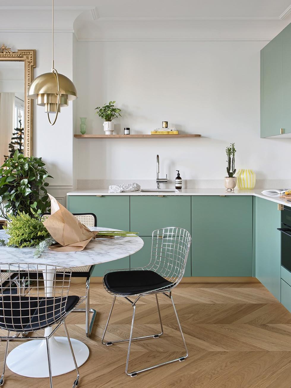 Cuisine vert de gris