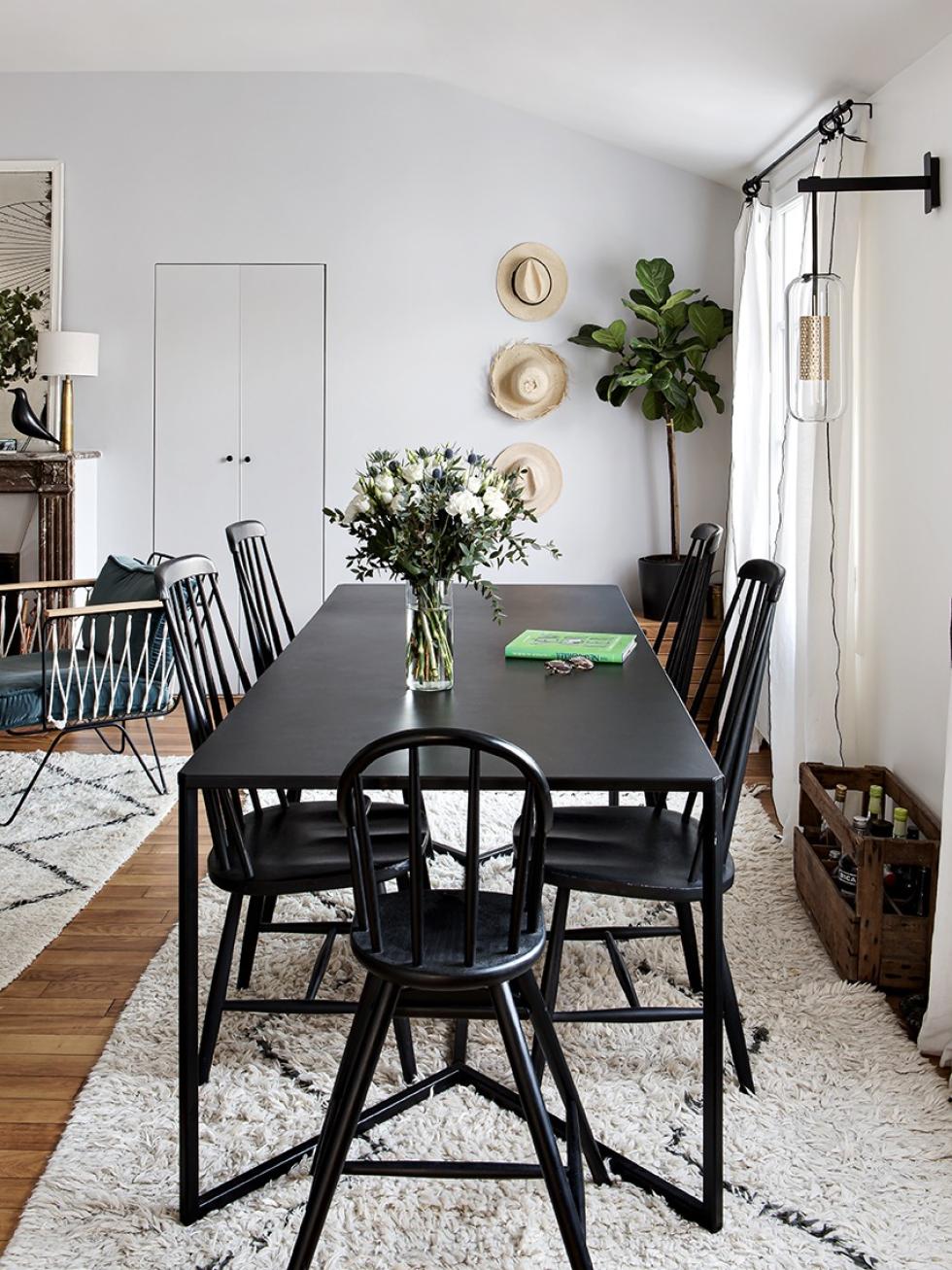 Salle à manger noir et blanc