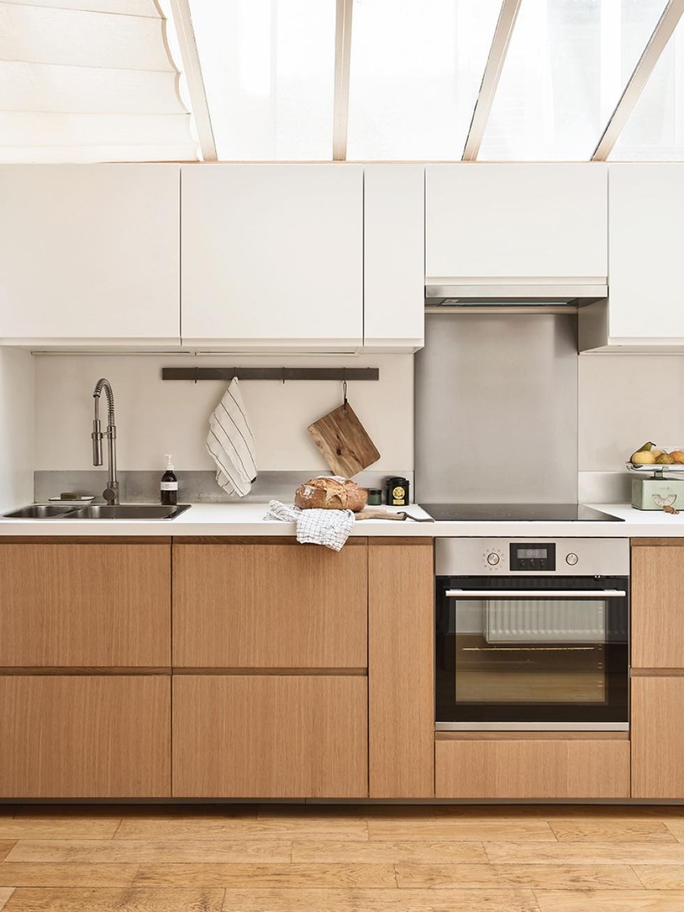 Cuisine bicolore chêne blanc