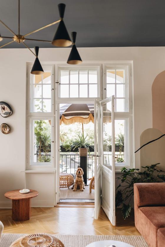 Himmelblau im Wohnzimmer