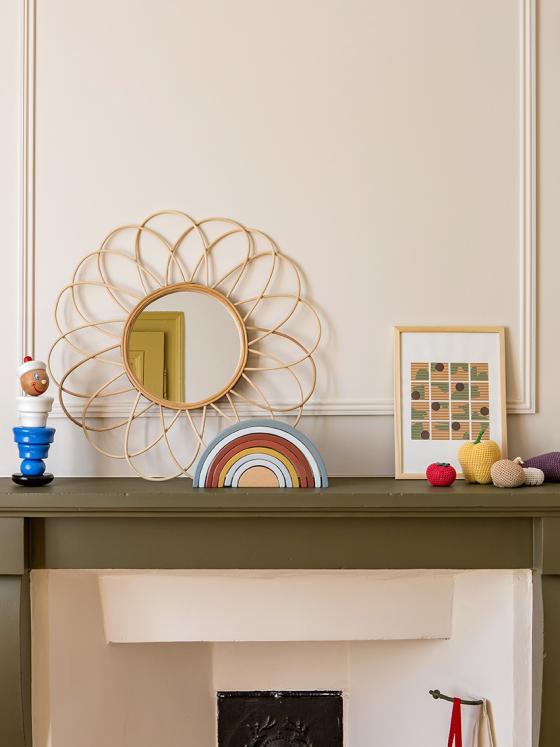 Cheminée Olive dans chambre d'enfant