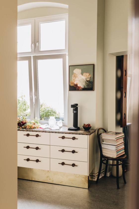 Tanja Demmerath in her Sable kitchen by Plum Living.