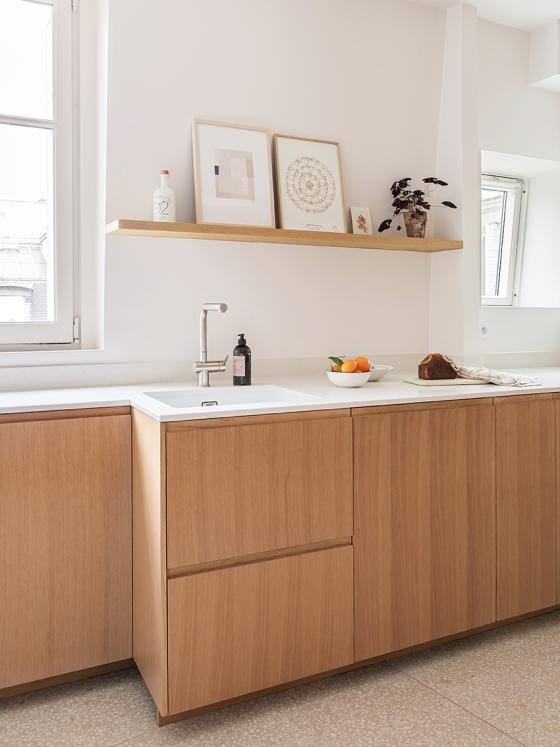 Home Tour, un duplex rénové par Cyrielle Wattinne, la cuisine