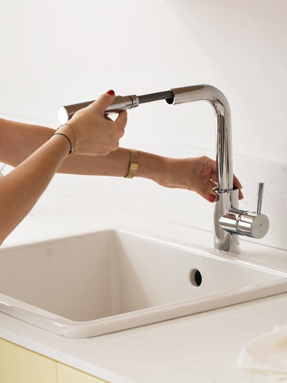 Mitigeur Line Chrome avec douchette