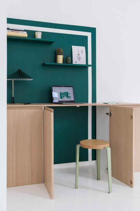 Un bureau caché dans une enfilade