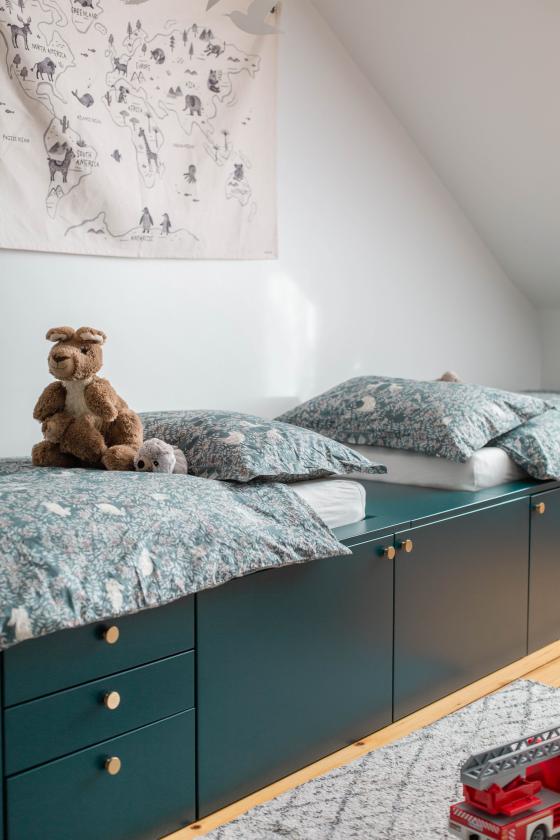 Double podium bed in Green 04 - Sauvage