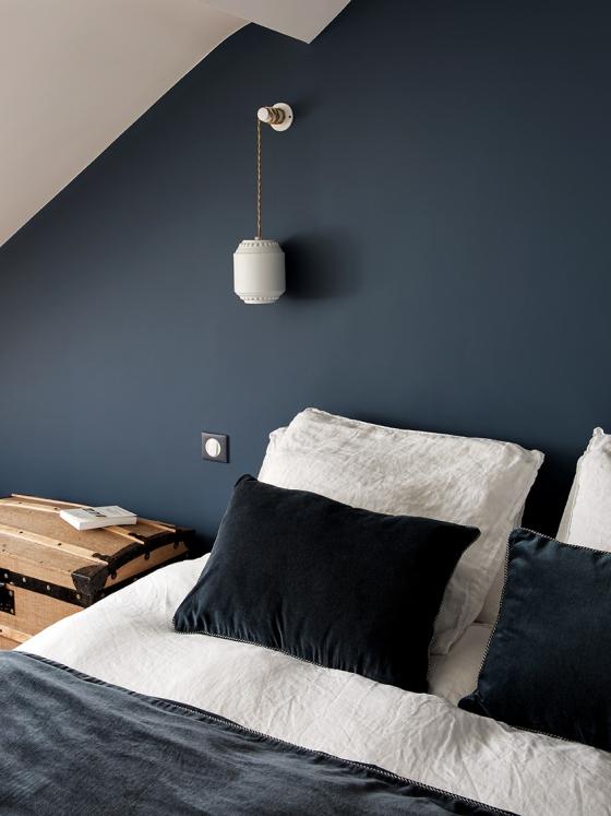 Lit chambre bleue