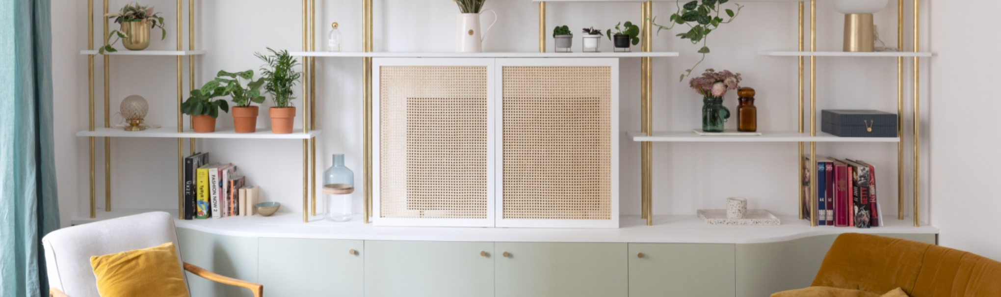 Un meuble TV créé avec des caissons Ikea