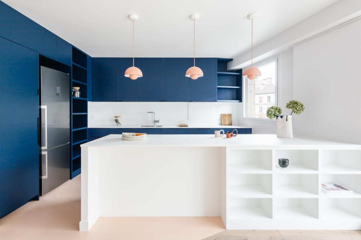 Projet réalisé avec nos façades Bleu gris  - ⓒ Philippe Billard