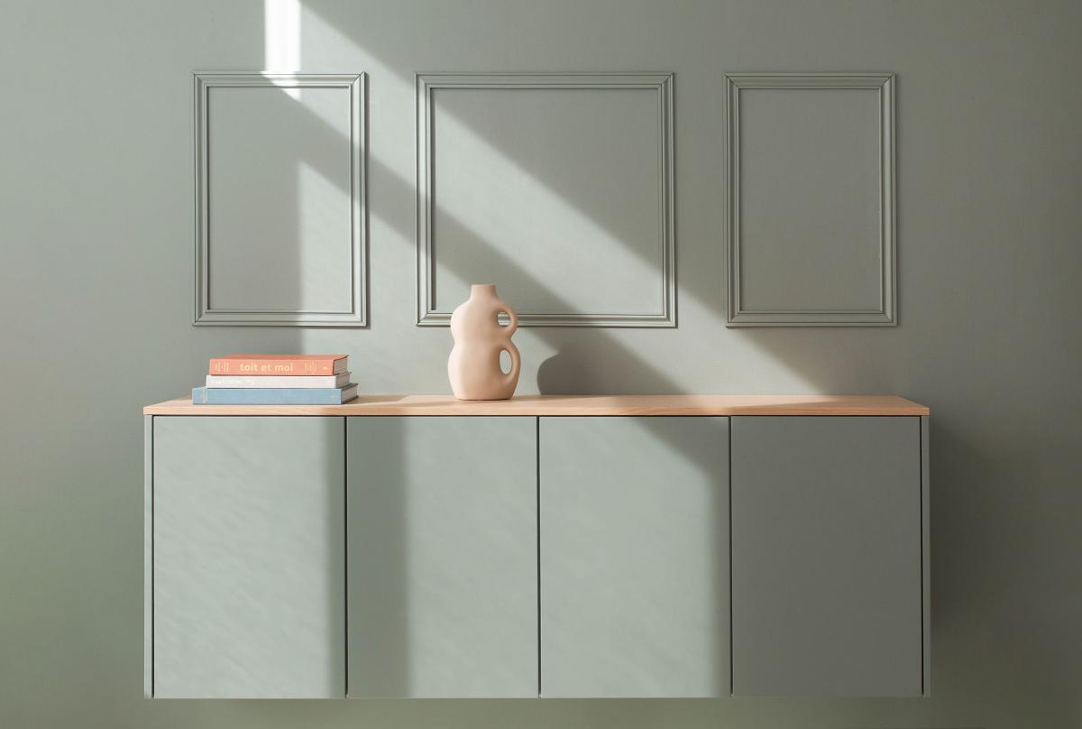 Sideboard for the living room in Green 05 - Stone