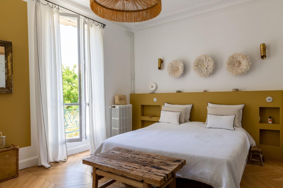 Tête de lit moutarde