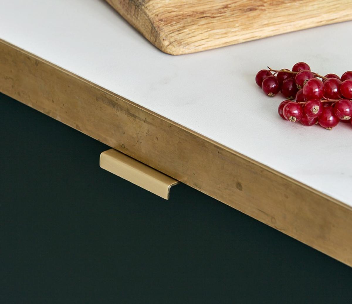 Plan de travail chant laiton