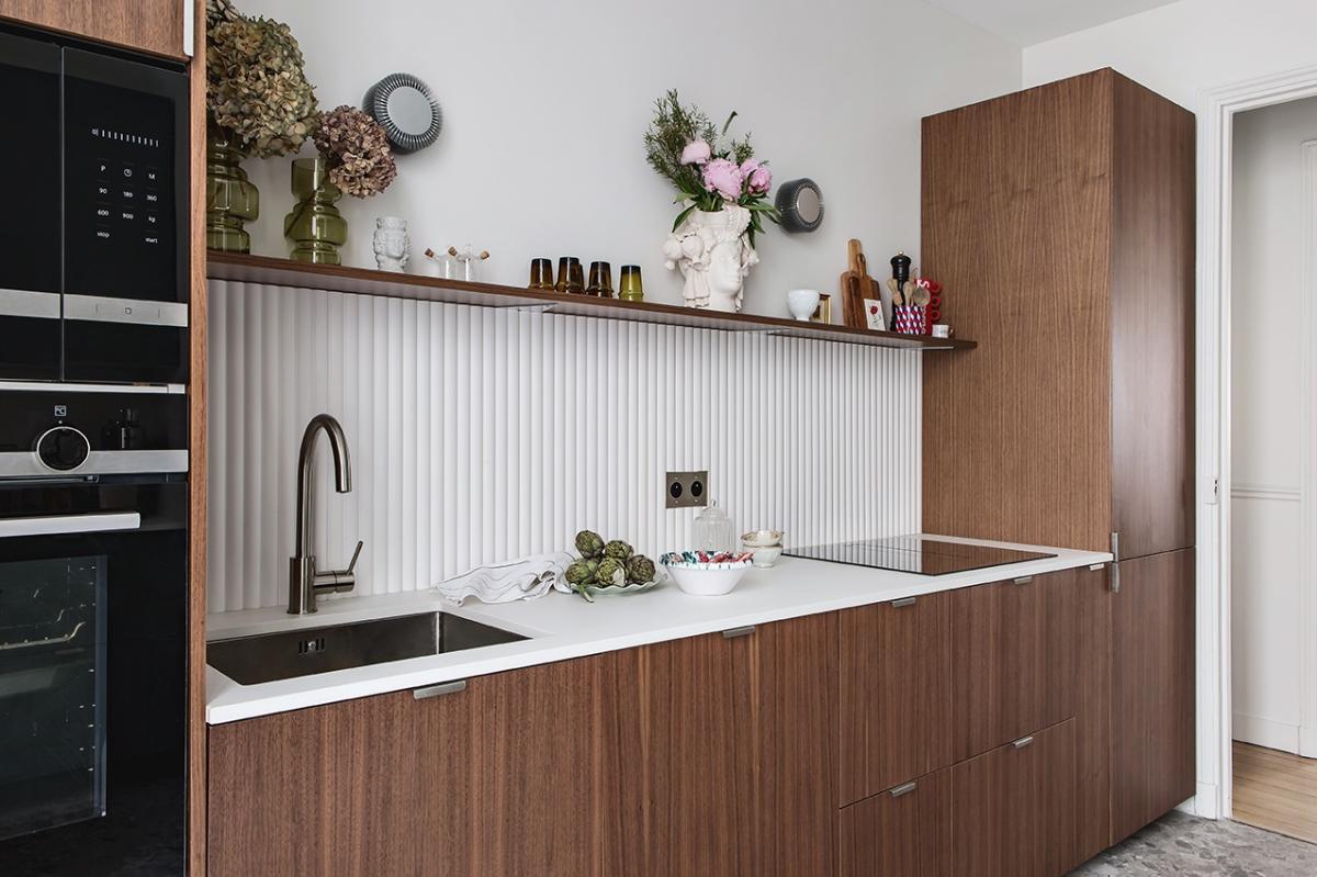 Plans de travail à Bordeaux - cuisine noyer