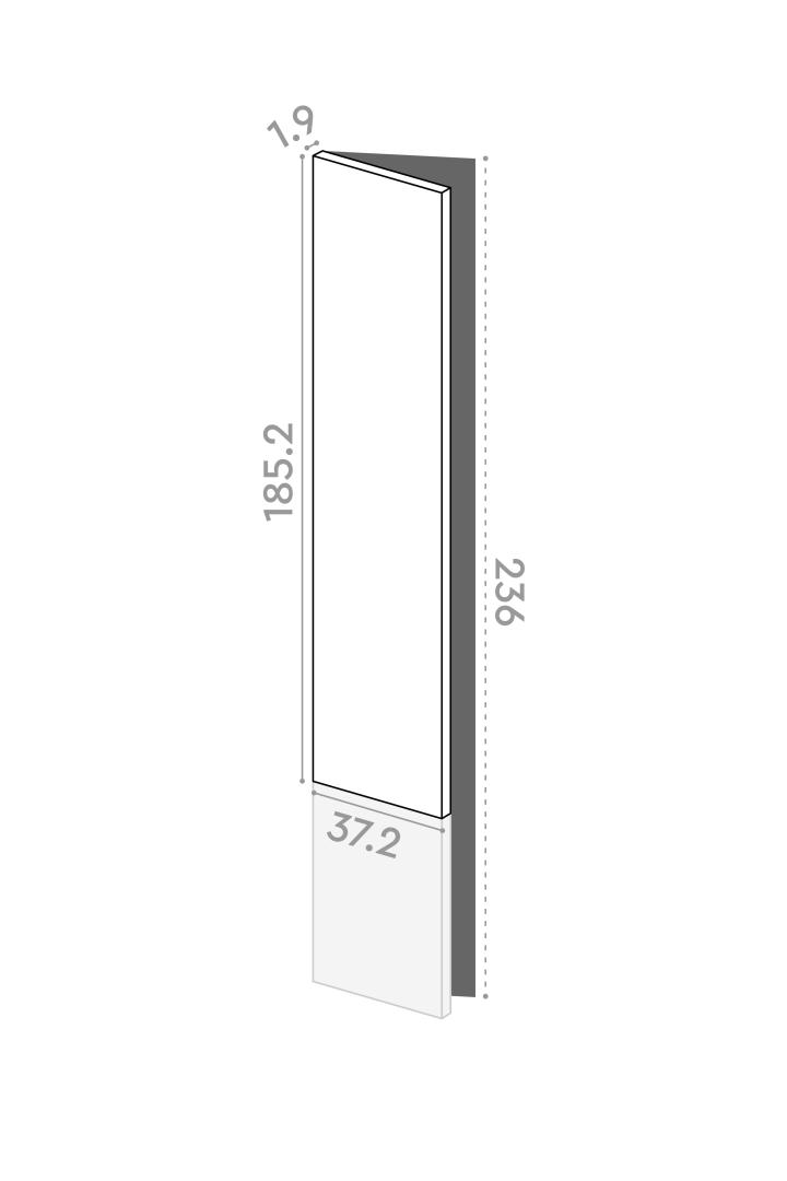 Porte 37x185cm - charnières à gauche