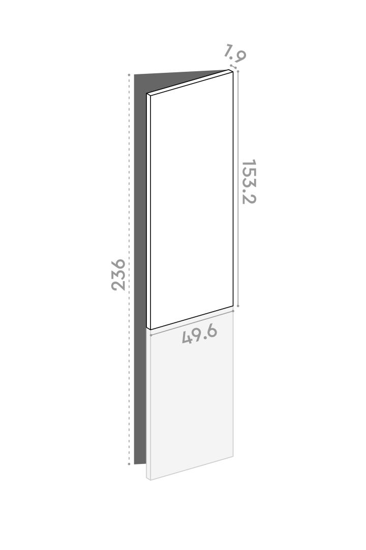 Porte 50x153cm - charnières à droite