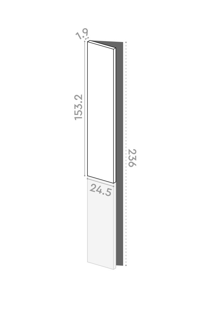 Porte 25x153cm - charnières à gauche