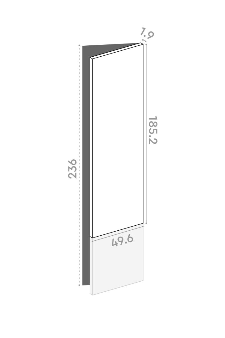 Porte 50x185cm - charnières à droite