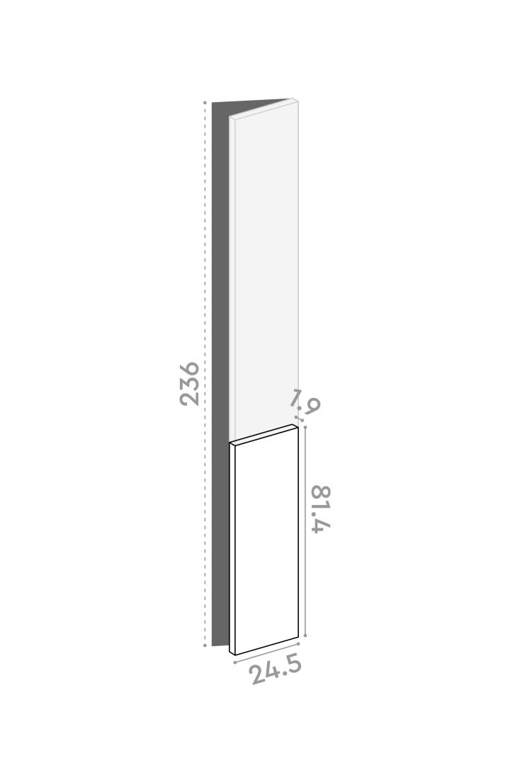 Porte 25x81cm - charnières à droite