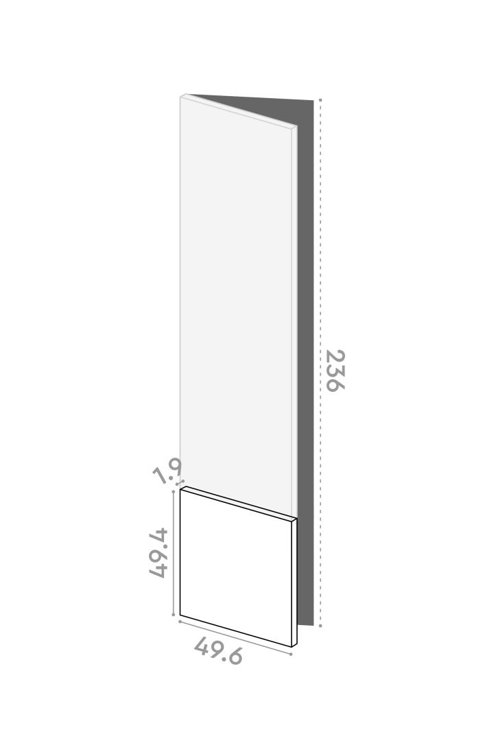 Porte 50x50cm - charnières à gauche