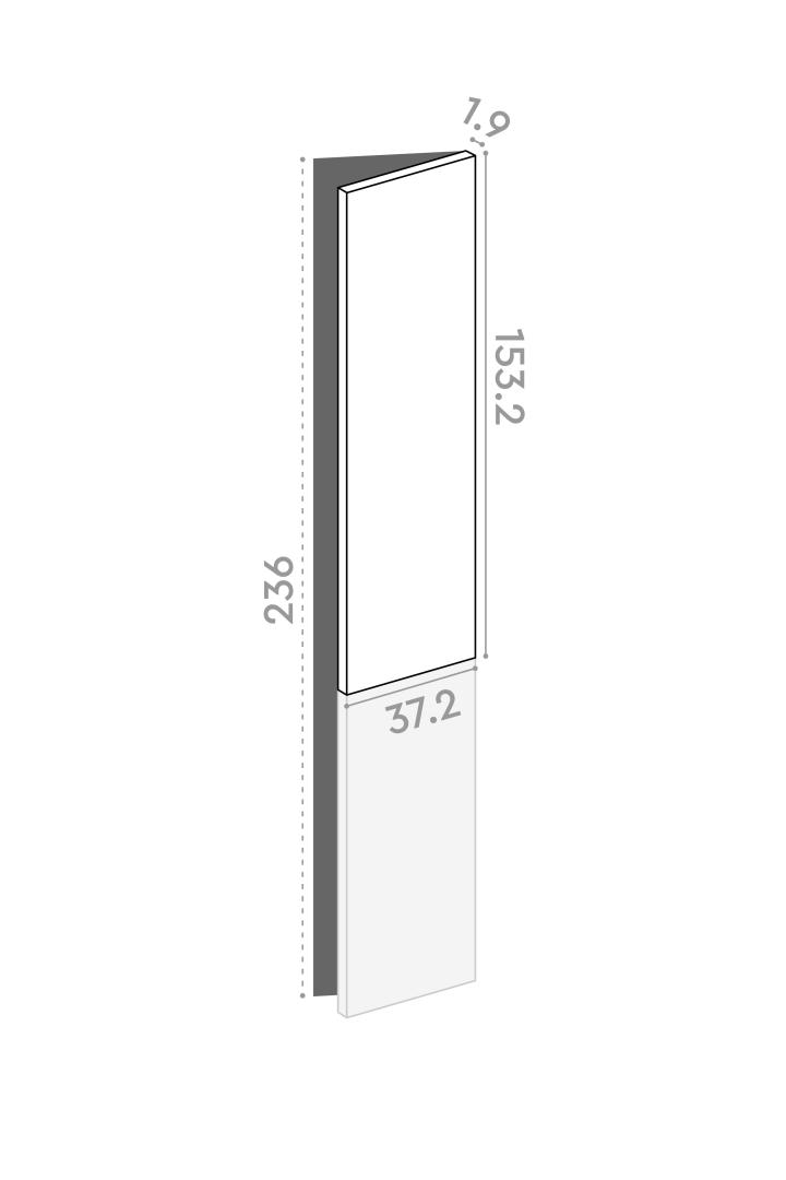 Porte 37x153cm - charnières à droite