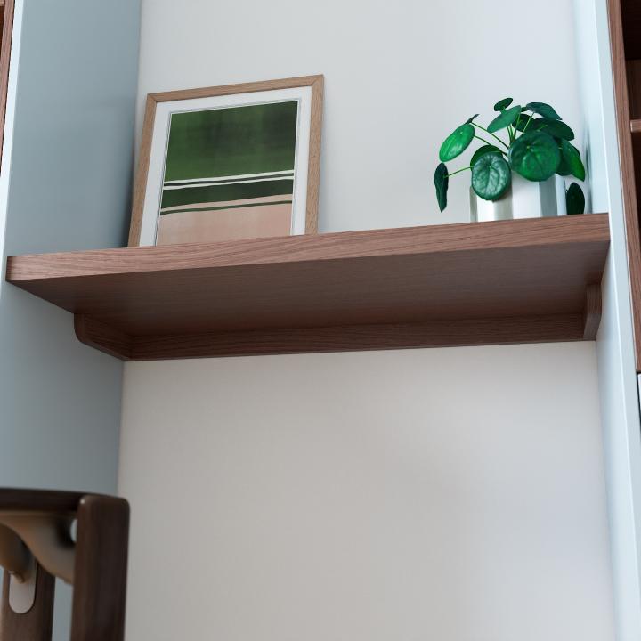 Plateau Square Noyer naturel