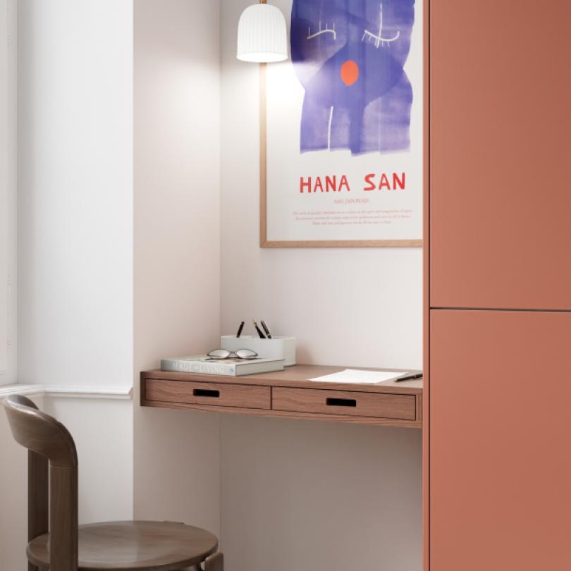 Plateau Secretary Noyer naturel