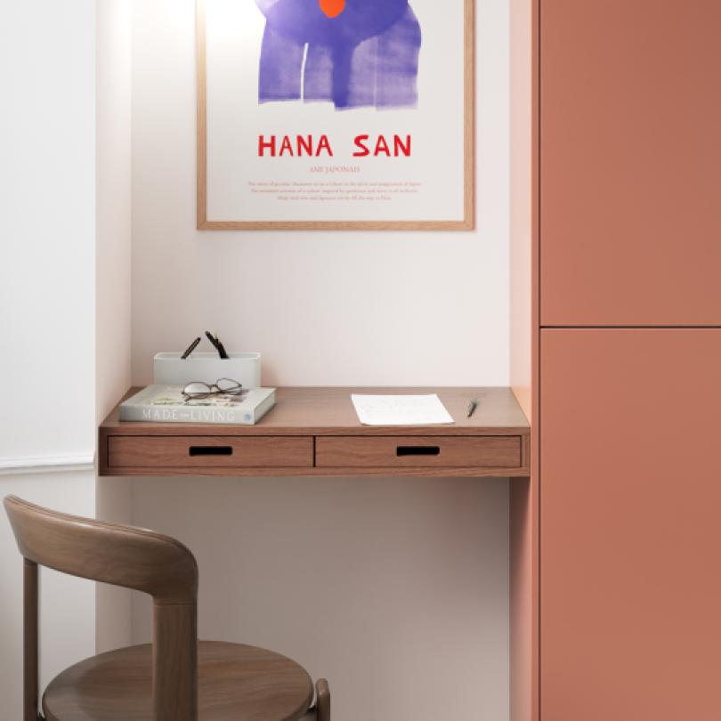 Plateau Secretary Noyer naturel