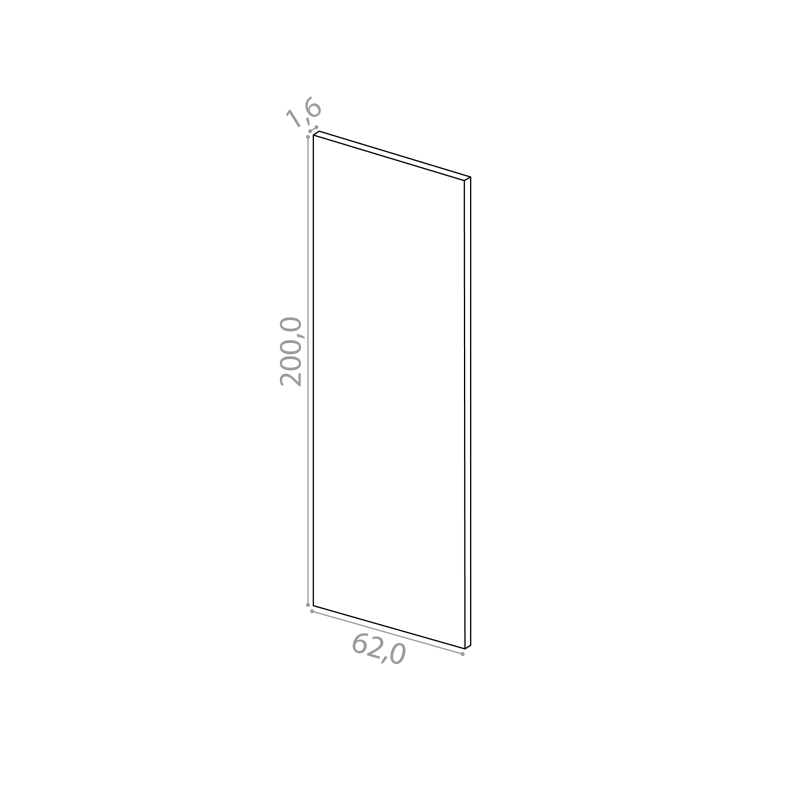 Panneau de finition 62x200cm