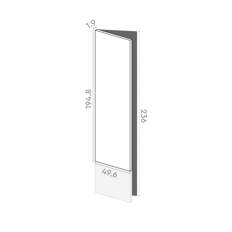 Porte 50x195cm - charnières à gauche