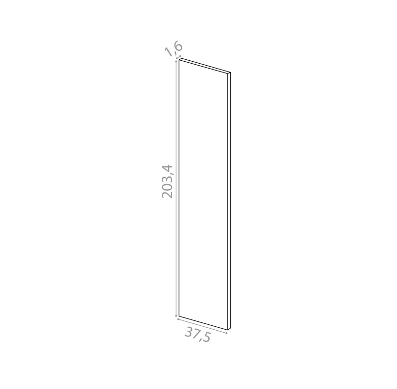 Panneau de finition 37x203cm