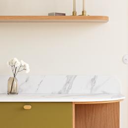 Crédences en compact arrondies
